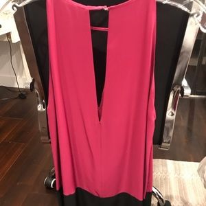 Pink and black dress